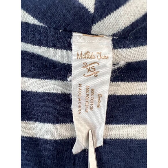 Matilda Jane Women's Full Moon Reversible Vest Navy Blue Cream Stripe Size XS - Picture 4 of 7